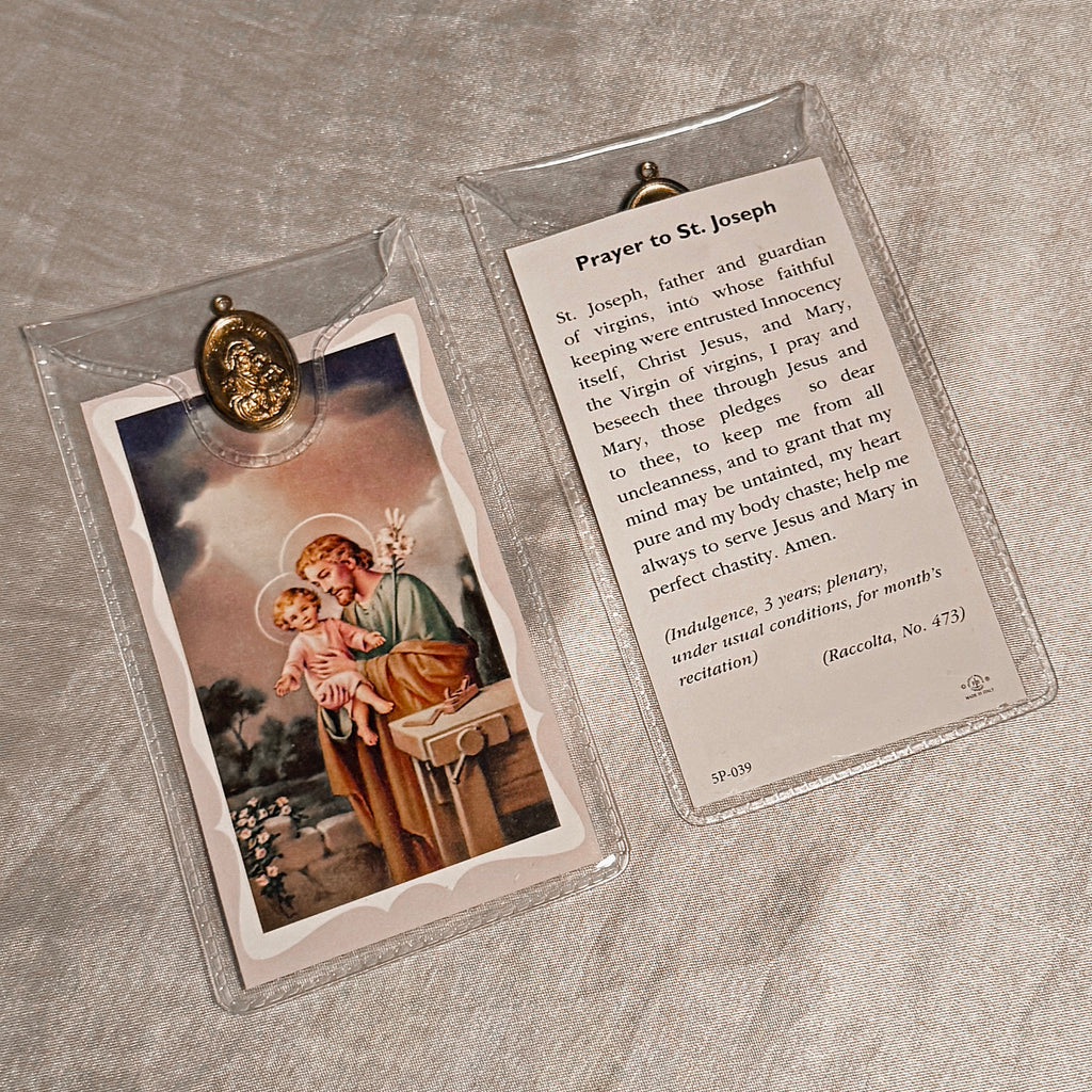 Prayer Cards with Sacred Medals
