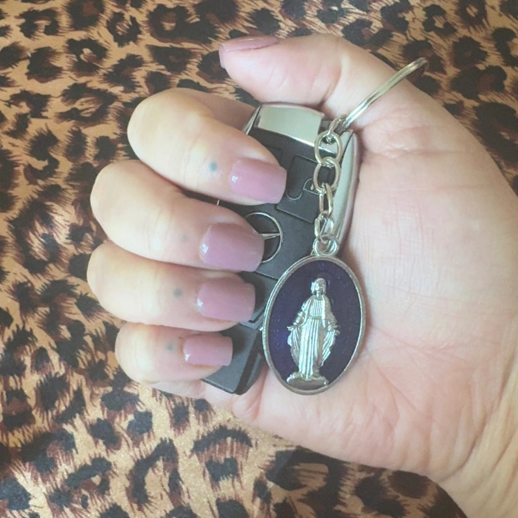 Miraculous Medal Keychain (Mary)