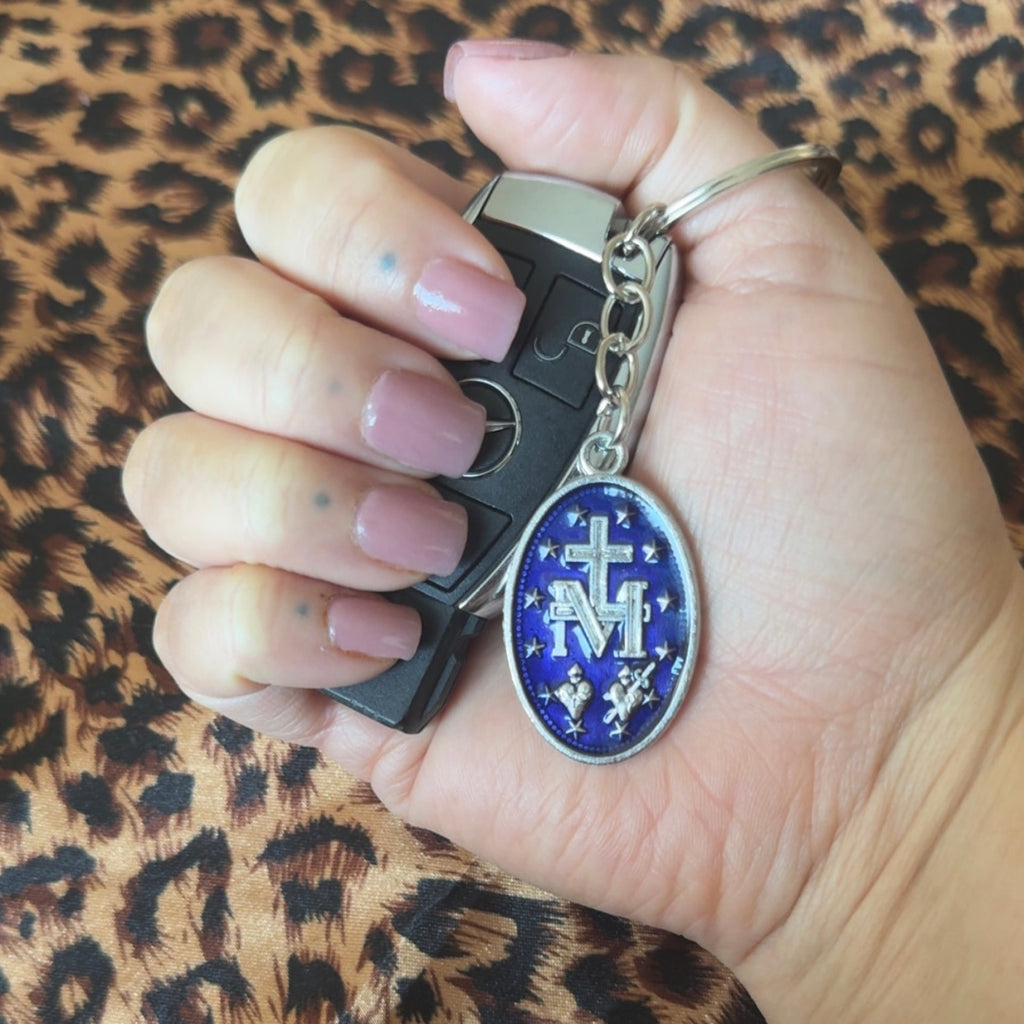 Miraculous Medal Keychain (Mary)